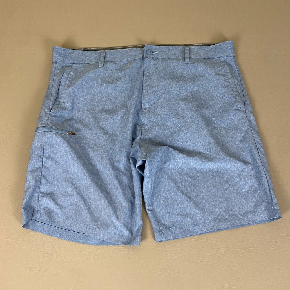 Burnside‎ Shorts Heather Ink Blue Flat Front Size 40